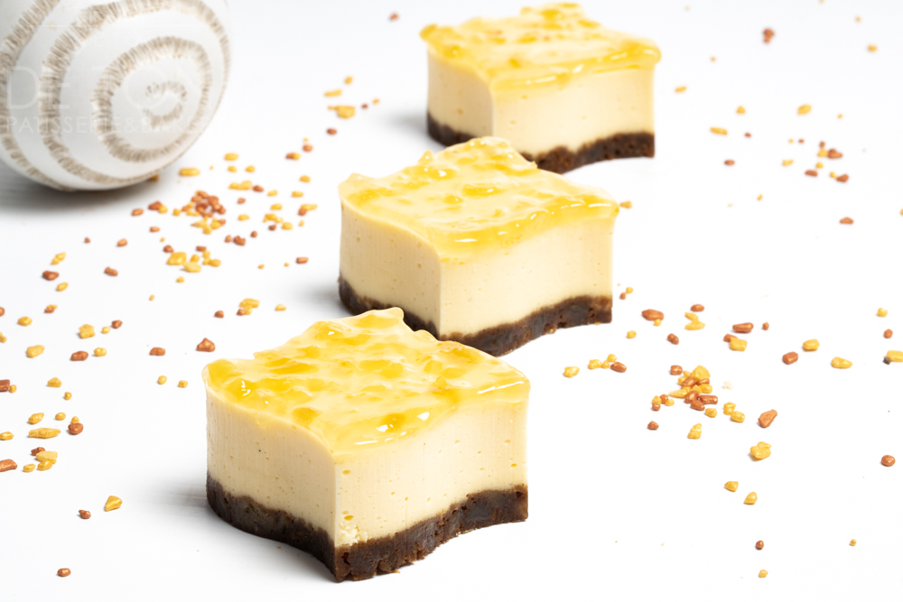 YUZU & GINGER CHEESECAKE 40x40 WAVE, Box of 24